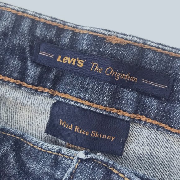 Levi’s  Skinny Mid Rise Original Denim Jeans SZ 12 - Picture 9 of 11